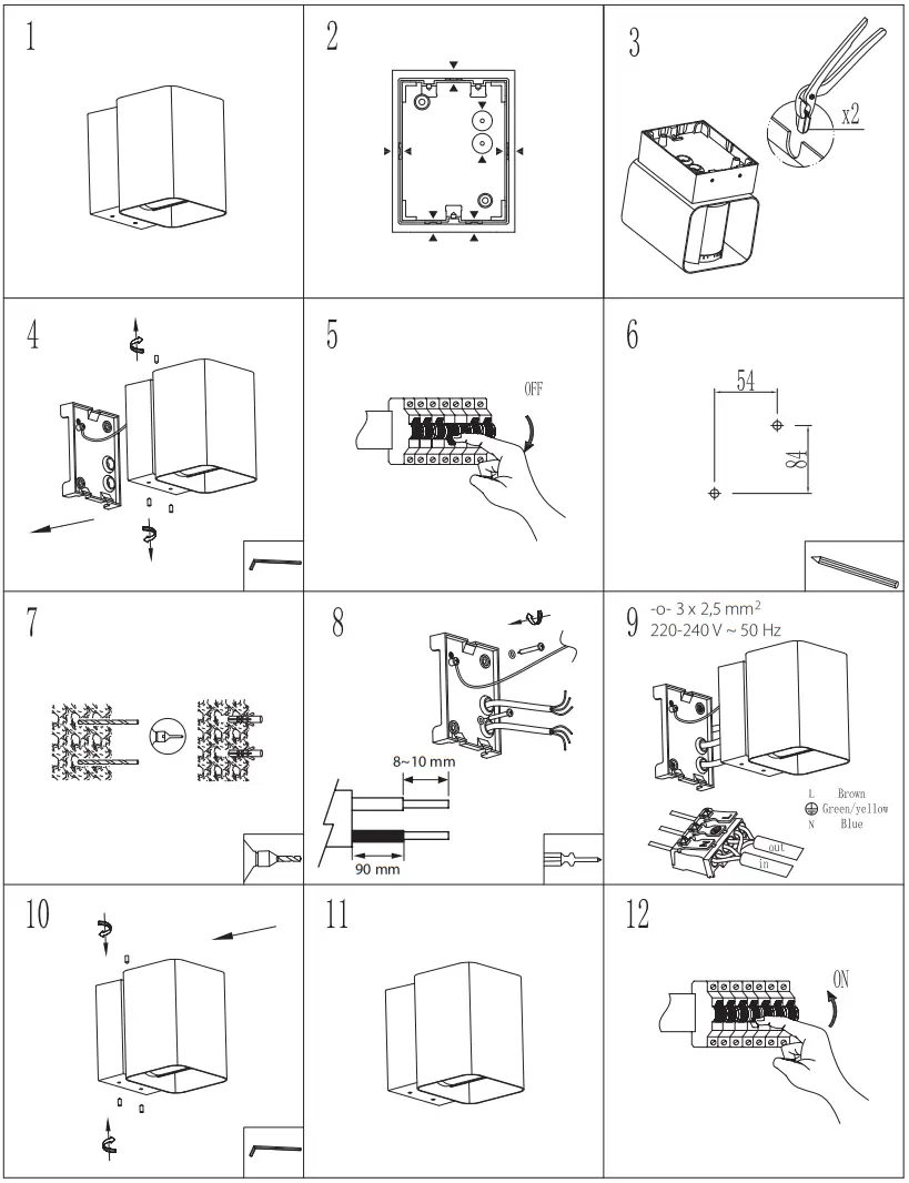 AIRAM NASBY DOUBLE Wall Luminaire - WALL LUMINAIRE