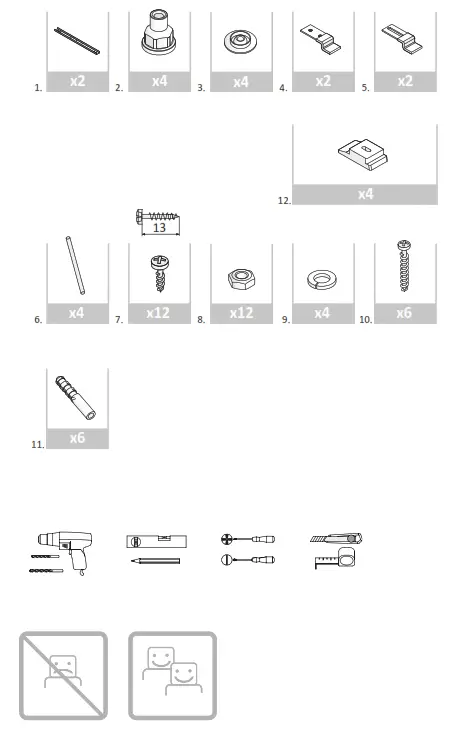 cersanit WP VIRGO 170 W 170x75 Acrylic Bath- FIG