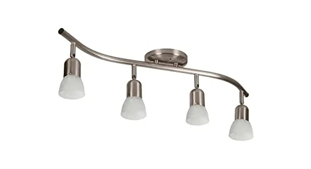 Taifond Ws-hh-s403-4 2.4 Ft. 4-light Brushed Nickel Track Lighting Kit With Frosted Glass Shades Instruction Manual
