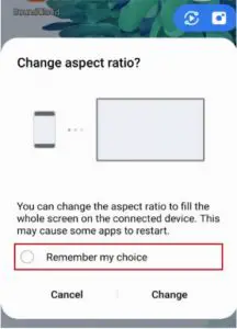 Select Remember my Choice