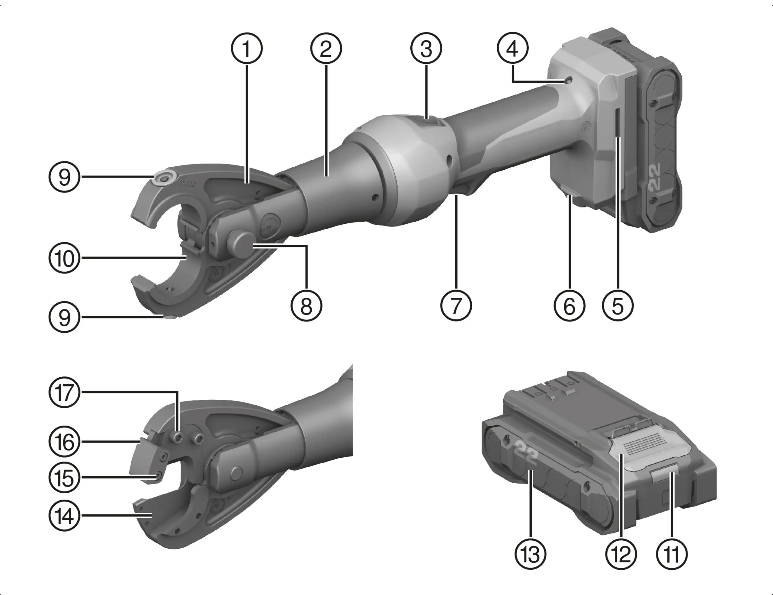 HILTI-NUN-54-22-Lithium-ion-Cordless-6-Ton-Universal-NUN-54-Crimper-and-Cutter-Tool-figure 4