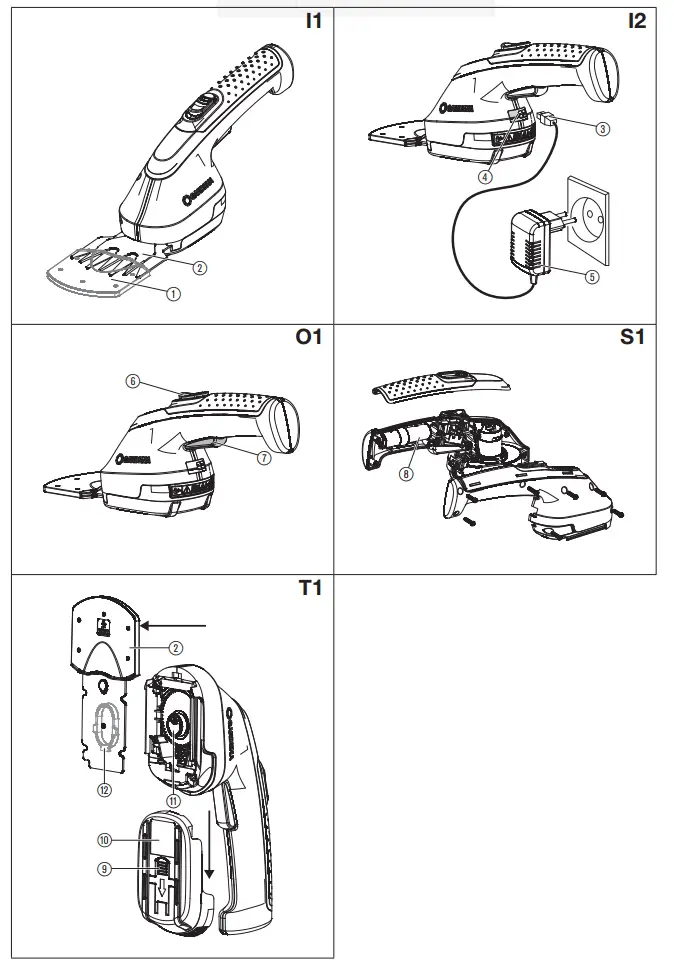 9850 Battery Grass Shears - fig