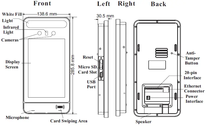 TVT-TD-E2228-IC-TP-Face-Recognition-Terminal-fig 2