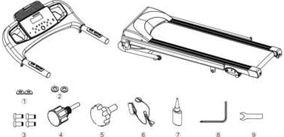 Kahomvis SHU-QPW2-107 2.5 HP Black Stainless Steel Foldable Electric Treadmill 02