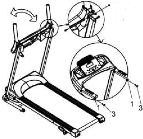 Kahomvis SHU-QPW2-107 2.5 HP Black Stainless Steel Foldable Electric Treadmill 16