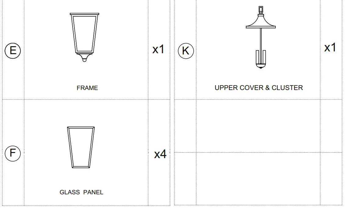 MAXIM LIGHTING 40239 Sutton Place VX 2 Light Outdoor Hanging Lantern - Contents 2