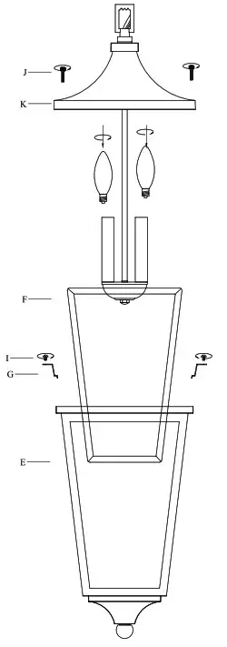MAXIM LIGHTING 40239 Sutton Place VX 2 Light Outdoor Hanging Lantern - Contents 6