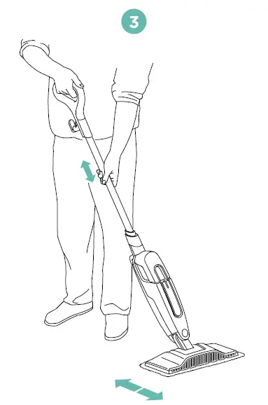 Mop with a forward and backward