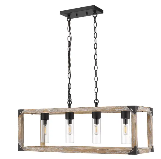 OVE-Decors-15LPE-WINC30-PWD-Winchester-4-Light-Driftwood-Farmhouse-Clear-Glass-Linear-LED-Pendant-Light-product