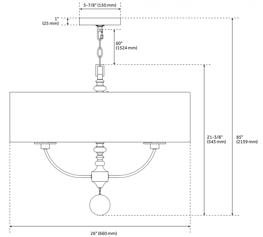 PARK HARBOR 453851 Van Noord Aged Brass 5 Light Pendant Light 1
