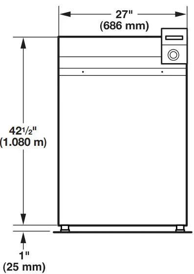 Whirlpool W11566616A Commercial Washer - Front View