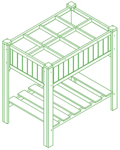 Quictent GB 01 49x37.4x36 Inches Garden Beds