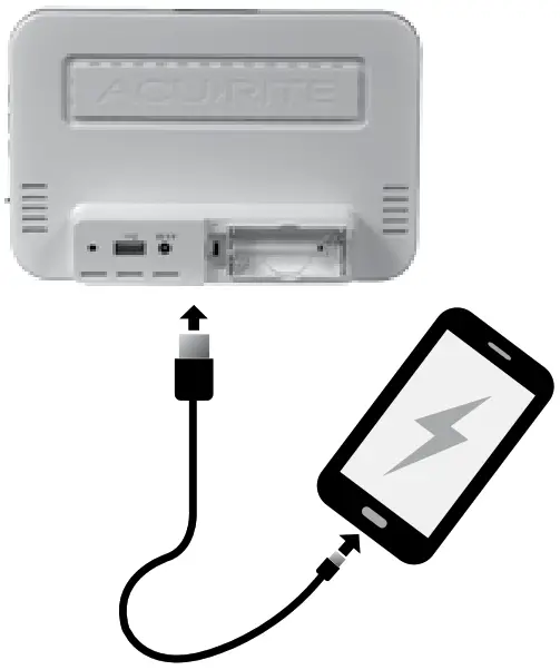 ACURITE 13040 Intelli Time Alarm Clock - USB Charging