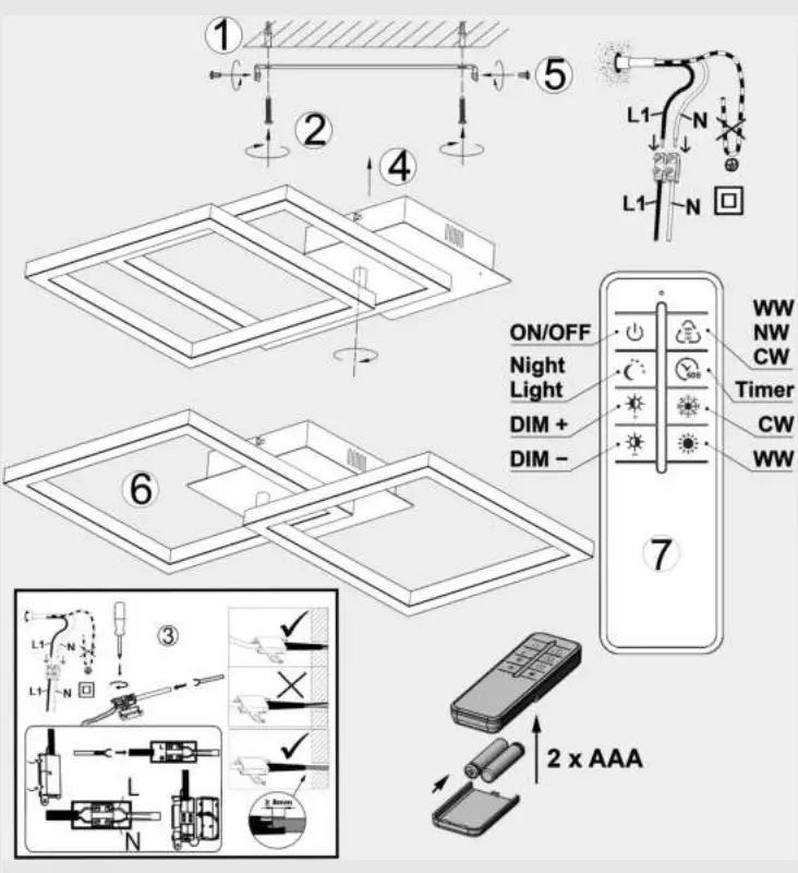 B K Licht BKL1333 Ceiling Light 1