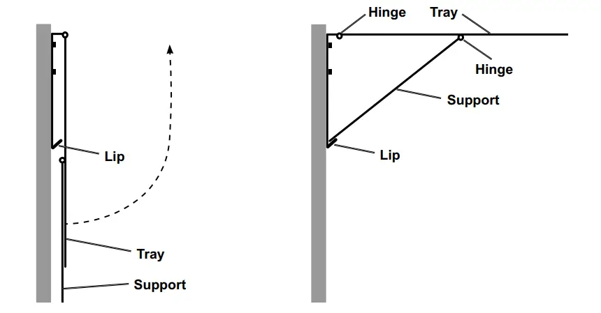 U S GENERAL 59445 Folding Side Tray for Tool Carts - Figure 4