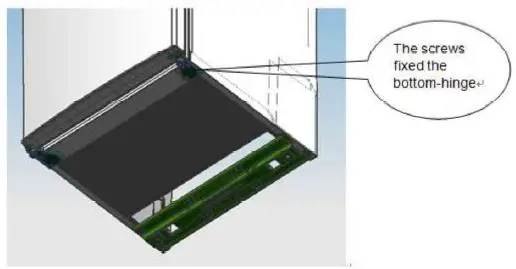 Comfee RCT284LS1 Refrigerator Instruction Manual - Disassemble the screws fixed the bottom hinge with cross slot screwdriver