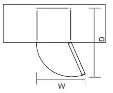 Comfee RCT284LS1 Refrigerator Instruction Manual - Door Space Requirements