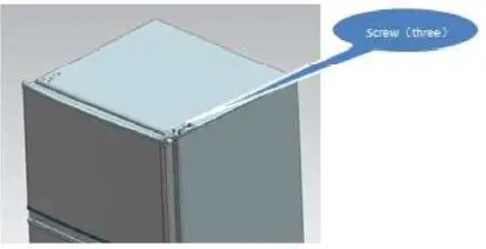 Comfee RCT284LS1 Refrigerator Instruction Manual - Remove the screws fixed the top hinge with cross slot screwdriver