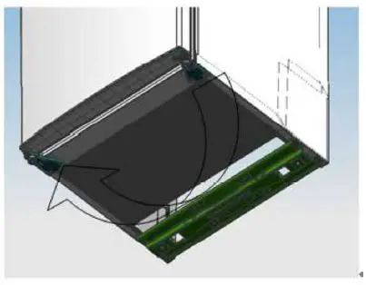 Comfee RCT284LS1 Refrigerator Instruction Manual - Replace the bottom hinge to the other side then fix it with screws