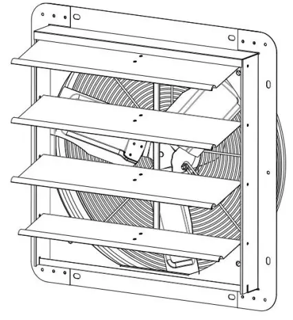 iLIVING-ILG8SF16V-ST-16-Inch-Wall-Mounted-Shutter-Exhaust-Fan,-Automatic-fig-1