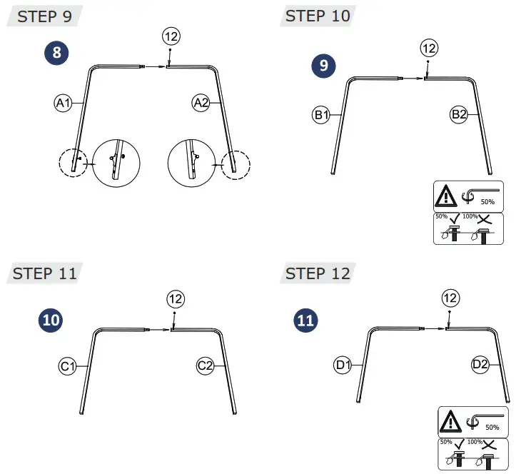 COSTWAY HW68260 12 22 Sun Lounger With Canopy - Before You Start 17