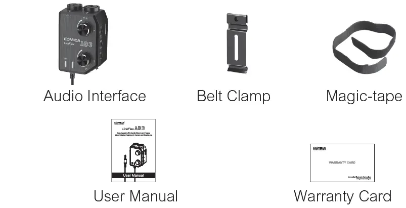 COMICA-LinkFlex-AD3-Two-Channel-XLR-3-5mm-6-35mm-Audio-Preamp-Mixer-FIG-1
