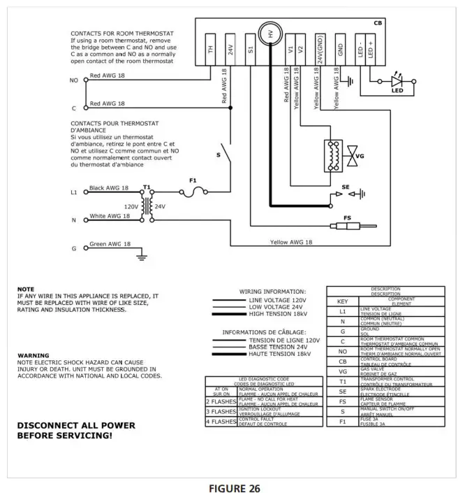 HEATSTAR HSRP37GL Outdoor Patio Heater - Electrical Diagram