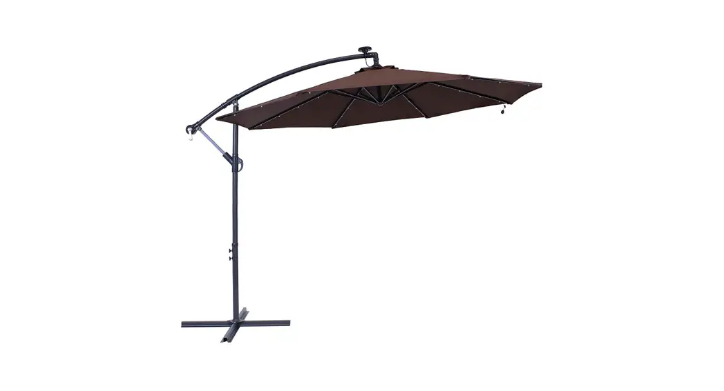 Sunnydaze 3208892 10 Ft. Cantilever Hanging Patio Umbrella With Solar Led Instruction Manual