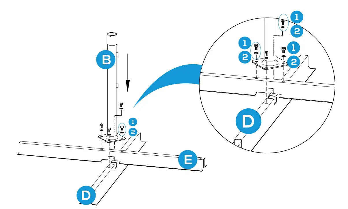 Sunnydaze 3208892 10 Ft. Cantilever Hanging Patio Umbrella With Solar LED - PRODUCT