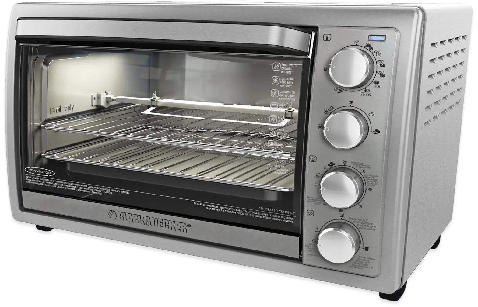 BLACK DECKER TO4304SS 9 Slice Rotisserie Convection Oven
