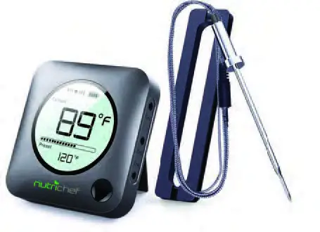nutrichef PWIRBBQ299 Smart Bluetooth BBQ Grill Thermometer