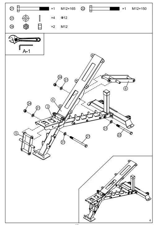 FORCE USA F-COMFID-V2 Adjustable Bench -FIGURE 10