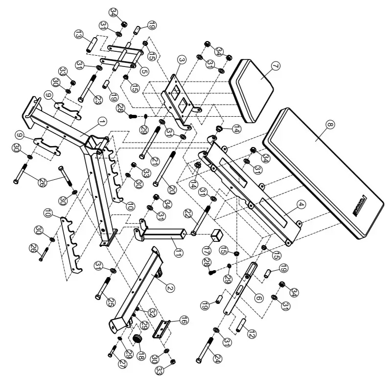 FORCE USA F-COMFID-V2 Adjustable Bench -FIGURE 13