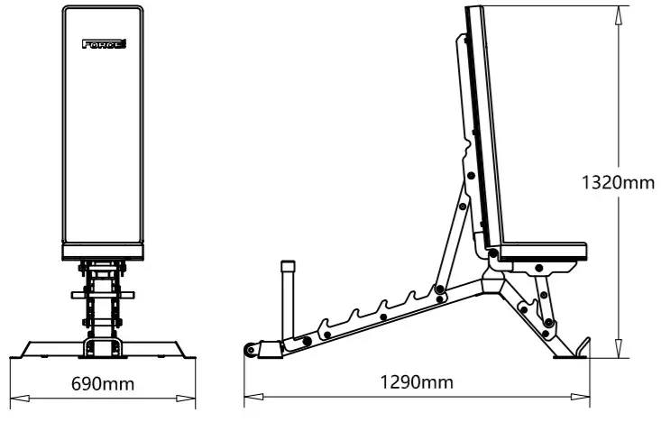 FORCE USA F-COMFID-V2 Adjustable Bench -FIGURE 3