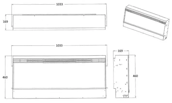 CELSI Electriflame VR 40” HOW Electric Fire EFVR40RE fig 1