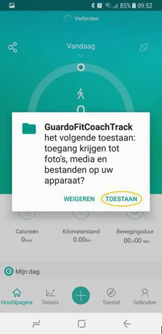 GUARDO FIT COACH HR SQUARE - PAIRING THE DEVICE WITH YOUR SMARTPHONE image 2