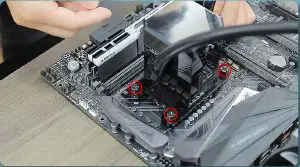 InWin SR2436PRO All-In-One Twin Turbines Liquid CPU-Install the pump