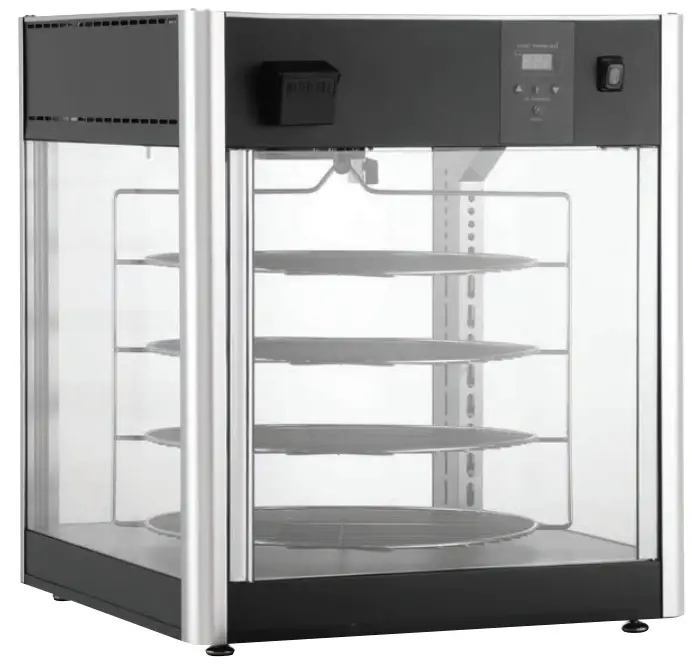 Winco Commercial Rotating Heated & Humidified Holding Display Merchandiser