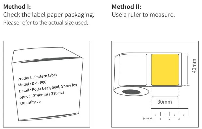 Phomemo M220 Label Maker Instructions - Confirm the Label size