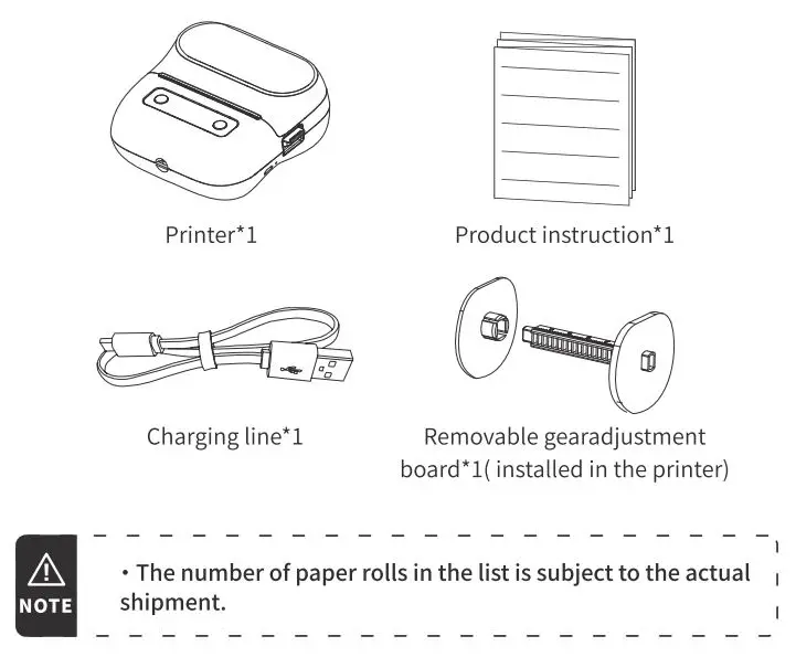 Phomemo M220 Label Maker Instructions - Packing List