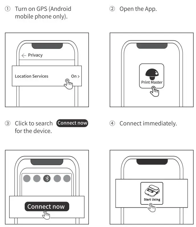 Phomemo M220 Label Maker Instructions - Printer Connection