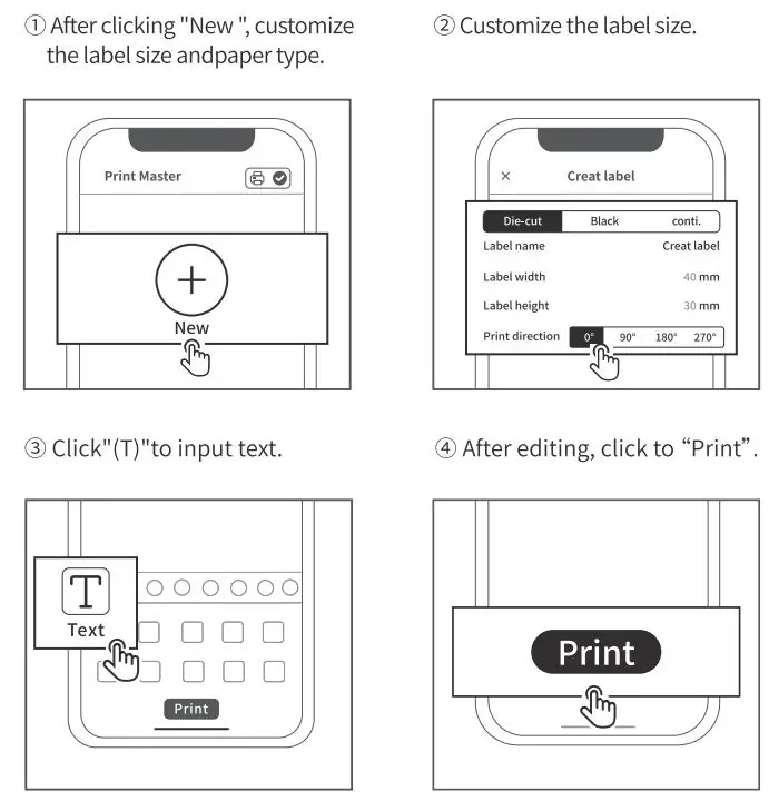 Phomemo M220 Label Maker Instructions - Printing Guide New Label