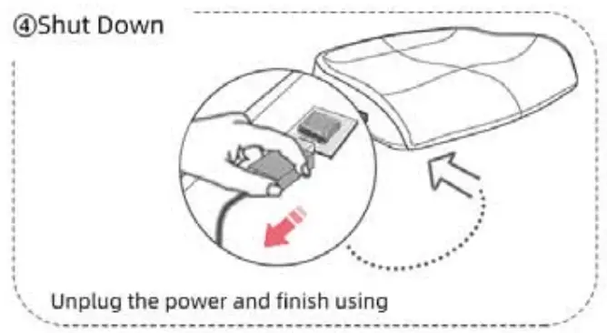 Tai An City Kangyu Medical Equipment HFK 4002 ZIZ Massage Seat Cushion-power on3
