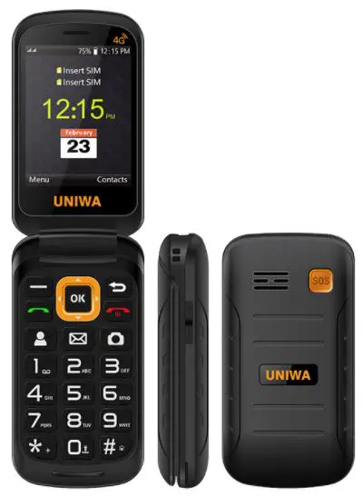 UNIWA V909T 2.8 Inch Double Screen 4G Flip Phone