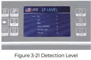 MUNBYN IMC08 Banknote Counter -detection level