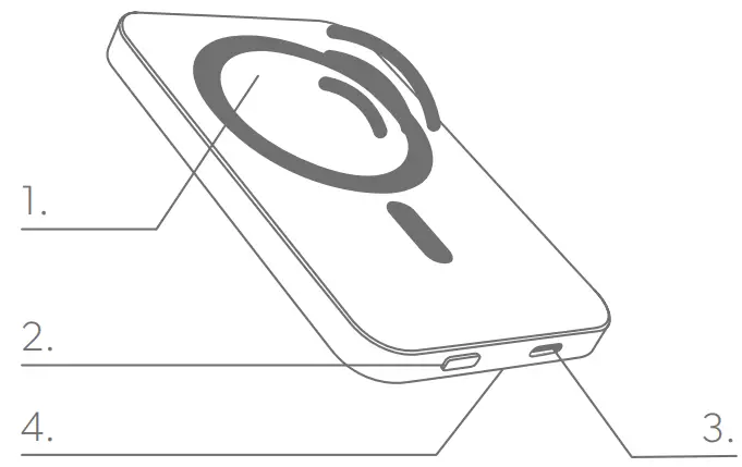 myepico 5000mAH Aluminium Magnetic Power Bank