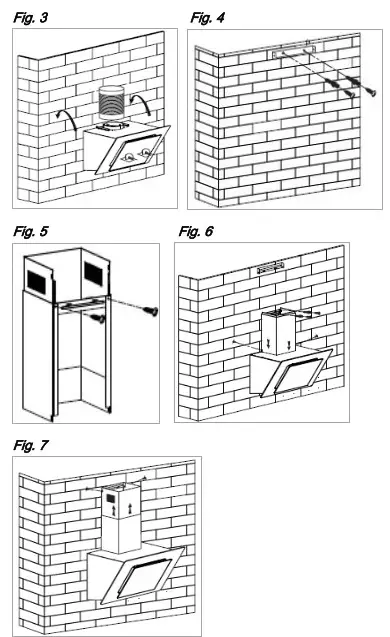 BOMANN DU 771.1 G Household Cooker Hood- Drilling dimensions 2