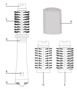 RowenTa CF9620 Ultimate Experience Hot Air Brush Instructions - rowenta