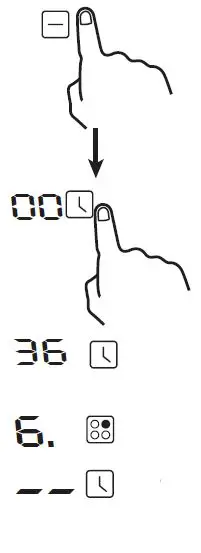 Setting the Timer to Turn off One Cooking Zone