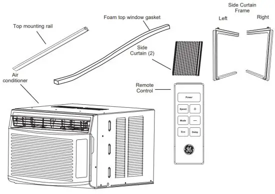 GE APPLIANCES AHEE06AC Room Air Conditioner - PARTS INCLUDED